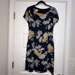 Vintage Laura Ashley Floral Print Short Sleeve Dress